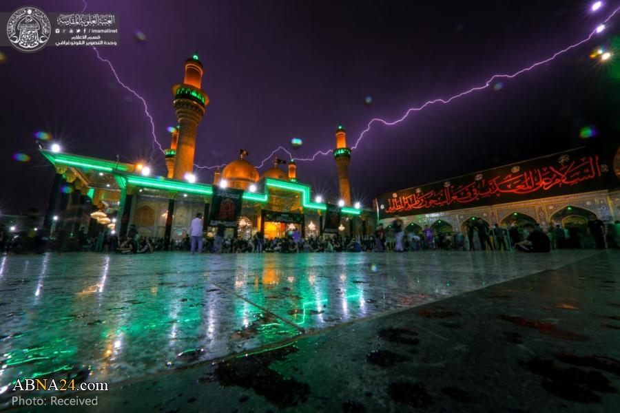 Photos: Heavy rain falls on Imam Kazim holy shrine