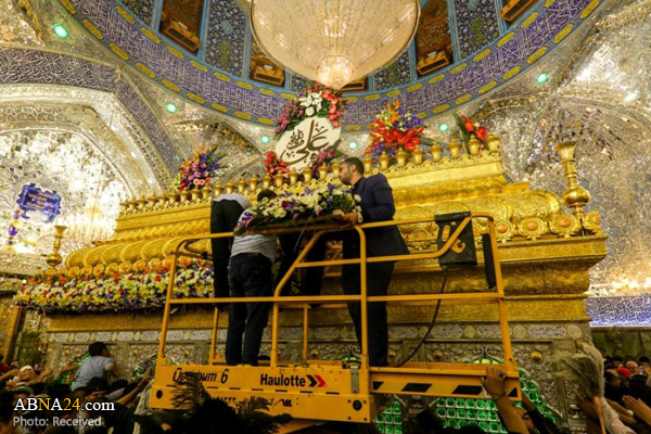 تقرير مصور/ تزيين الامام امير المؤمنين (ع) بمناسبة عيد المبعث