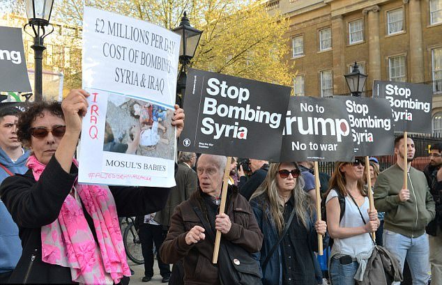 Protest in San Francisco against aIrstrikes in Syria