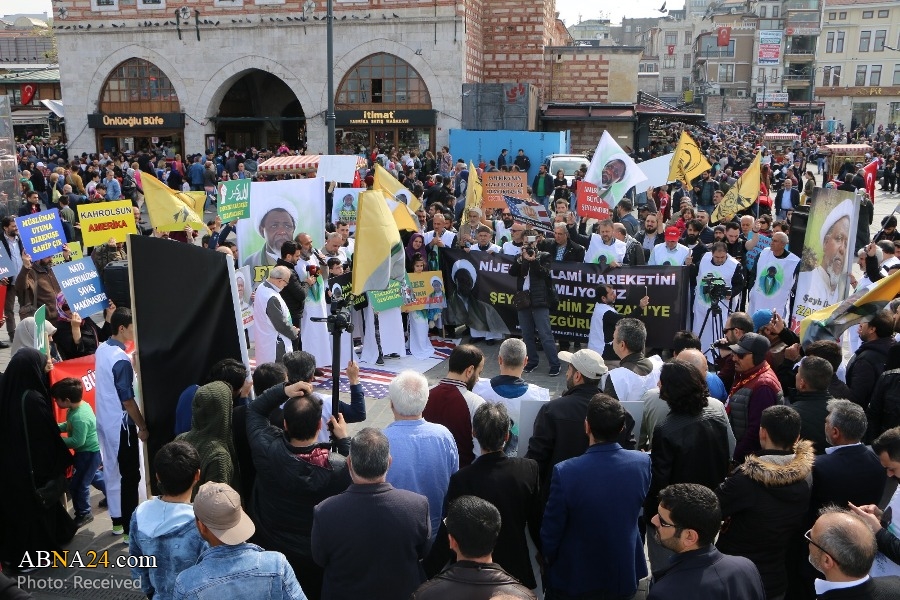 Photos: Huge 'Free Zakzaky', 'Anti-Israel' protest in Istanbul, Turkey