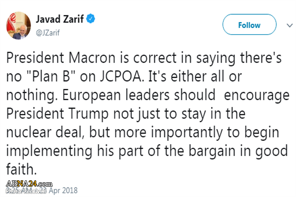 イラン外相、「アメリカは、すでに核合意違反」