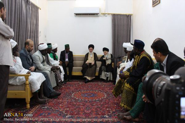 Grand Ayat. Hakim receives African students 