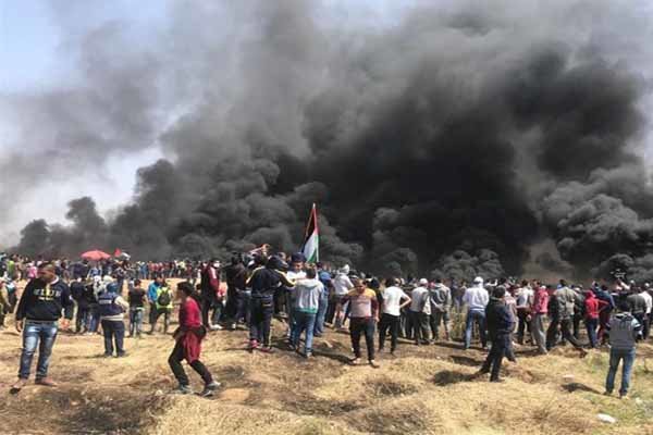 غزہ کی سرحد پر 3 فلسطینی شہید اور 349 زخمی