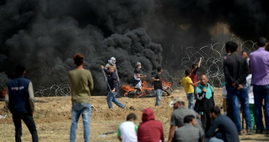 مئات الاصابات بالرصاص والاختناق جراء اعتداءات العدو الاسرائيلي في جمعة “عمال فلسطين”