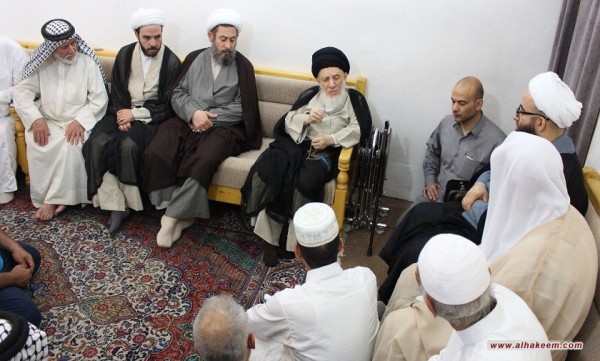 المرجع الحكيم يؤكد الاهتمام بالأسرة ورعايتها وتربية الأبناء وتذكيرهم بمفاهيم أهل البيت (ع)