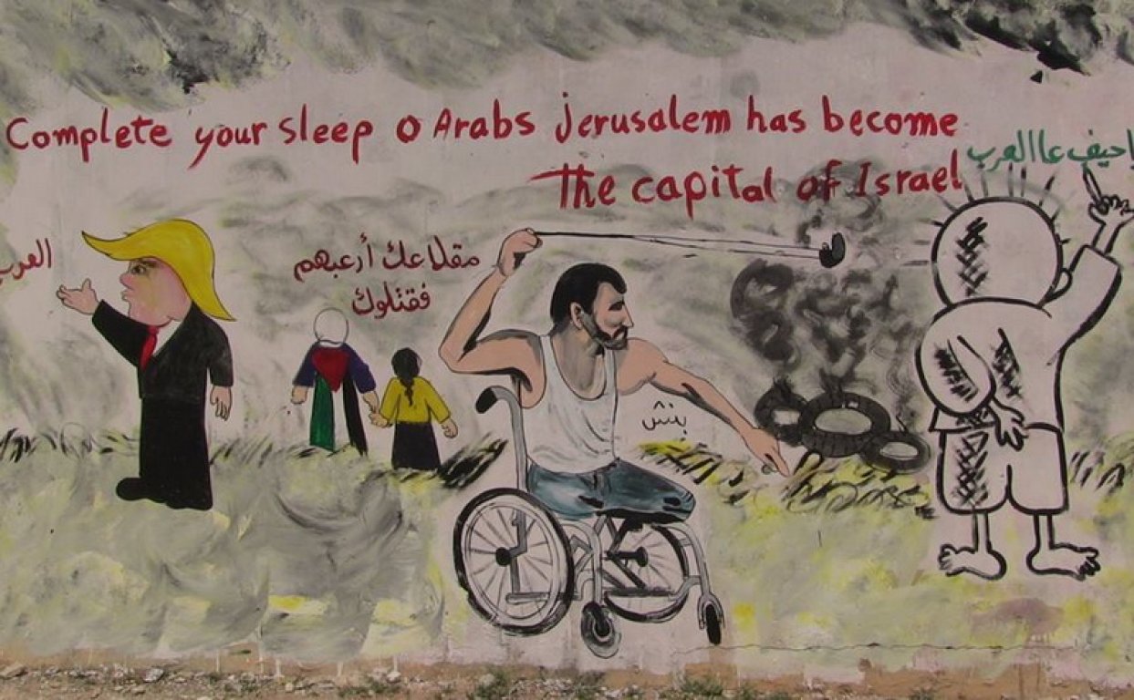 Sirijac grafitima na ruševinama Idliba šalje podršku Palestini