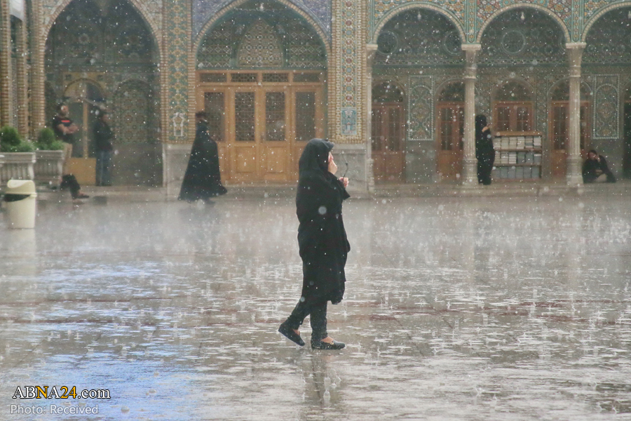 Photos: Rainy day at Sayyida Fatima Masumah Shrine in Qom