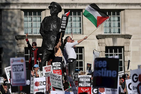 英･ロンドンで反シオニストデモ