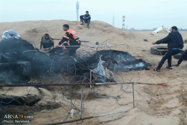 Israeli drones burn tires, protest camps in southern Gaza