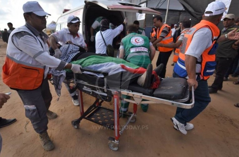 4 شهداء و525 إصابة بالرصاص للاحتلال الاسرائيلي والاختناق على حدود قطاع غزة
