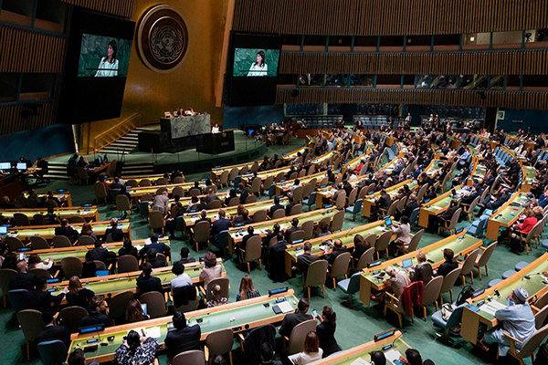 国連総会でパレスチナを支持する決議、賛成多数で採択