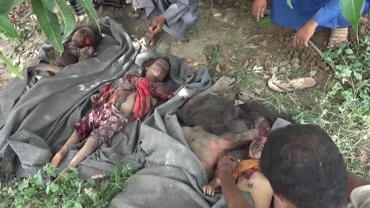 استشهاد 5 مواطنين بينهم أطفال ونساء في 4 غارات للعدوان على منزلين بصعدة 