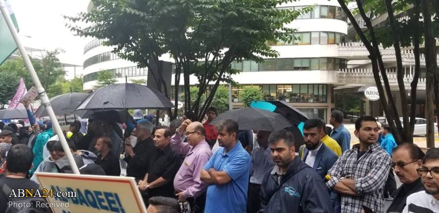 تقرير مصور/ تظاهرات أمام السفارة السعودية في واشنطن بذكرى سنوية لتخريب قبور البقيع