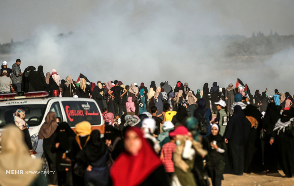 اسرائیل کے خلاف فلسطینی خواتین کا احتجاج + تصاویر