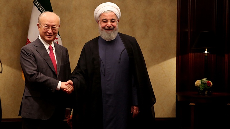  イラン大統領、ＩＡＥＡ事務局長と会談、「核合意継続は取り決めのバランス次第」