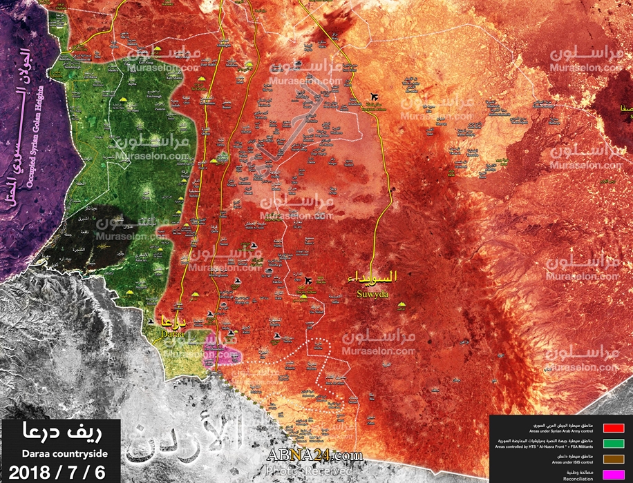 Syrian Army makes large gains, hoist  flag over Nassib border crossing with Jordan in southern Daraa