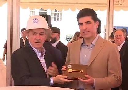 أمريكا تضع حجر الاساس لأكبر قنصلية لها بالعالم في شمال العراق+(صور)