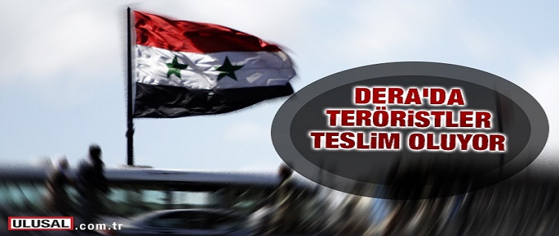Dera'da teröristler teslim oluyor