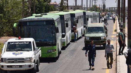 Rebellen und ihre Familien verlassen Daraa