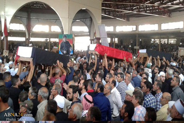 Massive funeral ceremony held for Sweida's martyrs / Pics