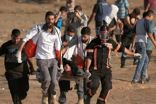 ガザ地区で、新たにパレスチナ人２人が殉教、８４人が負傷