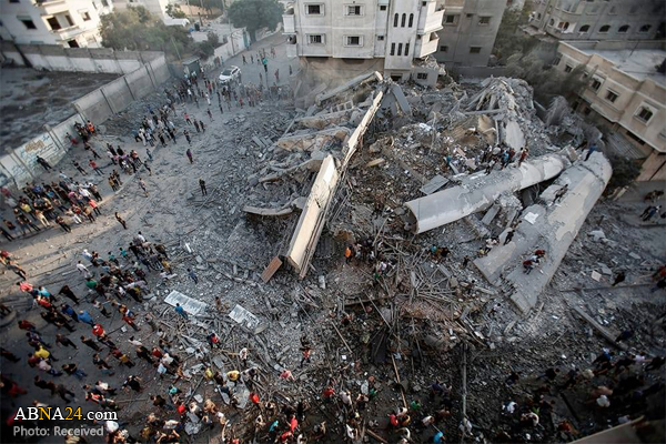 Israel targets al-Meshal cultural center in Gaza / Pics