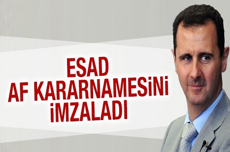 Esad af kararnamesini imzaladı