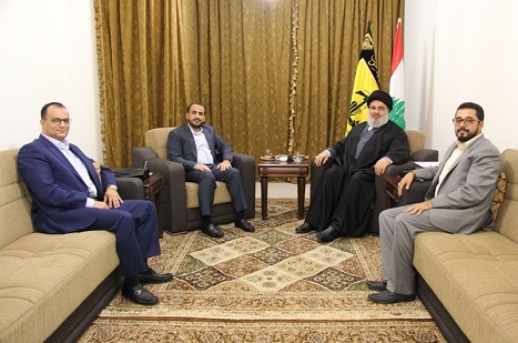 Yemen Ensarullah hareketinden bir heyet Hasan Nasrallah ile görüştü