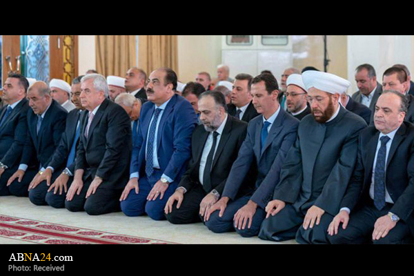  Syrian President performs Eid al-Adha prayer at al-Rawda Mosque in Damascus / Pics
