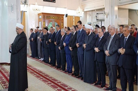 Beşşar Esad Bayram Namazını Ravda Camiinde kıldı