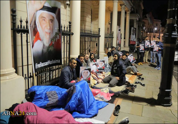 متضامنون يعتصمون أمام "السفارة الخليفية" في لندن حتى فجر يوم السبت