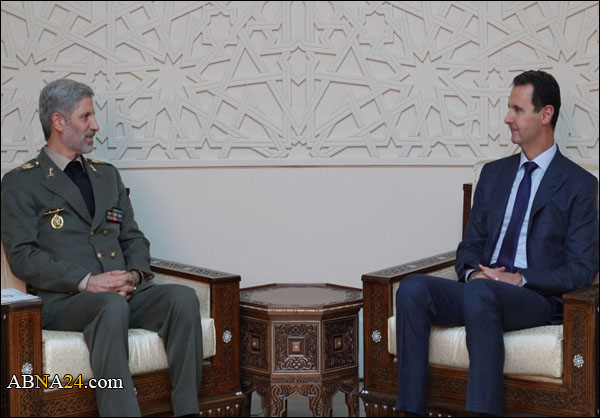 الرئيس السوري خلال استقباله وزير الدفاع الإيراني يؤكد على وضع خطط تعاون طويلة الأمد مع ايران