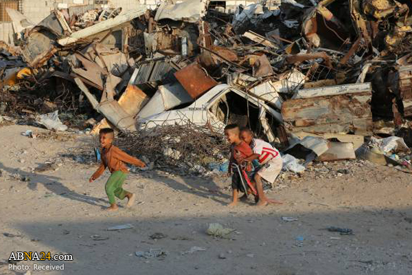 تقرير مصور/ أطفال فلسطينيون نازحون