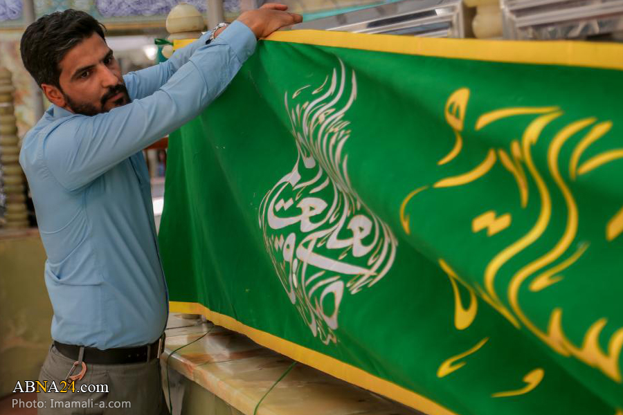 تقرير مصور/ استعدادات في حرم الامام امير المؤمنين (ع) بمناسبة عيد الغدير الأغر
