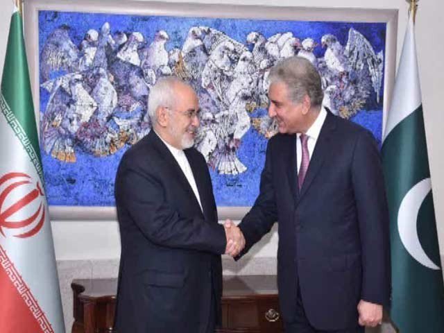 پاکستانی وزیرخارجہ شاہ محمود قریشی سے ایرانی وزیرخارجہ کی ملاقات