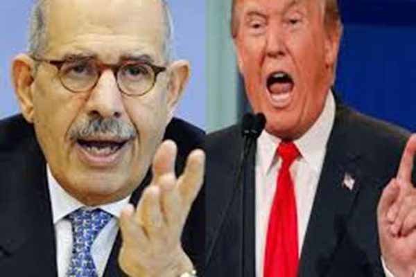البرادعی: فلسطینی مظلوموں کو سزادینے والا ٹرمپ ظالم اور احمق ہے