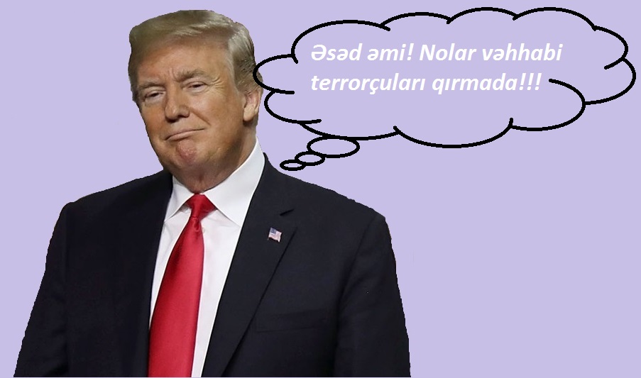 Трамп Бәшшар Әсәдә јалварды: "Террорчуларын Суријадакы мәғлубијјәтиндән ниҝараныг"