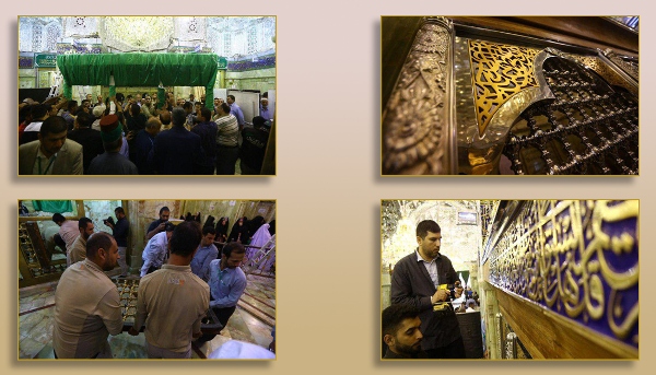 تنصيب شباكي مرقدي الشيخين المفيد والطوسي داخل حرم الامامين الكاظمين (ع)