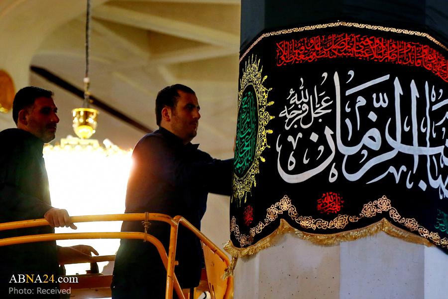 Photos: Fatimah Masumeh Holy Shrine covered with black banners in preparation of Muharram