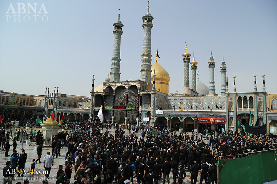 تقرير مصور/ مواكب العزاء الحسيني في التاسع من محرم بقم المقدسة المقدسة