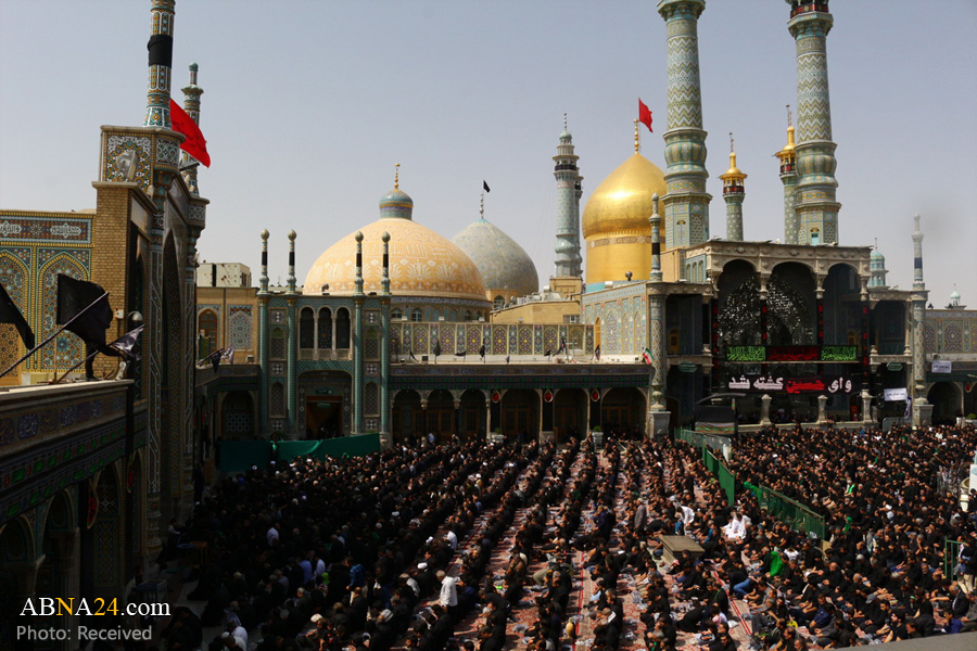 Photos: Ashura midday prayers at Lady Fatima Masumah Holy Shrine