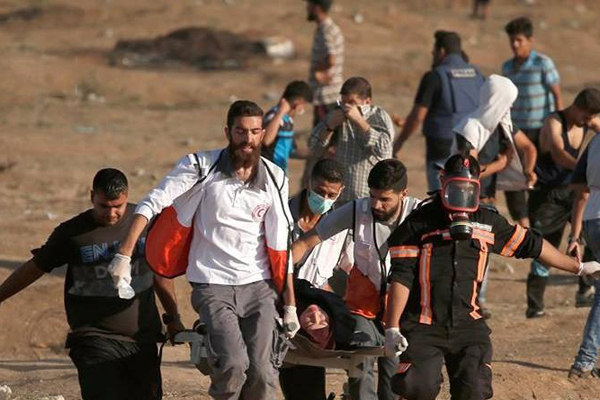 ガザ地区で、イスラエル軍の攻撃により新たにパレスチナ人数百人が負傷