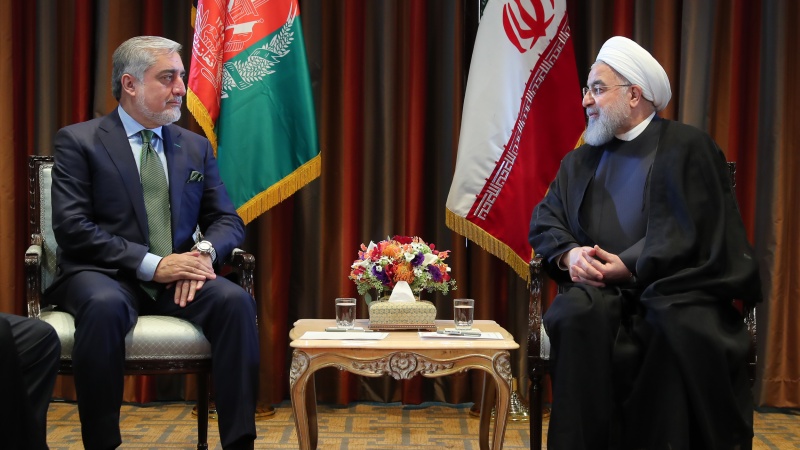 افغانستان کے چیف ایگزیکٹو عبد اللہ عبد اللہ کی ایرانی صدر سے ملاقات