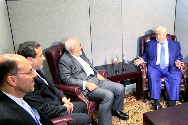 ایرانی وزیر خارجہ کی شام کے وزیر خارجہ سے ملاقات