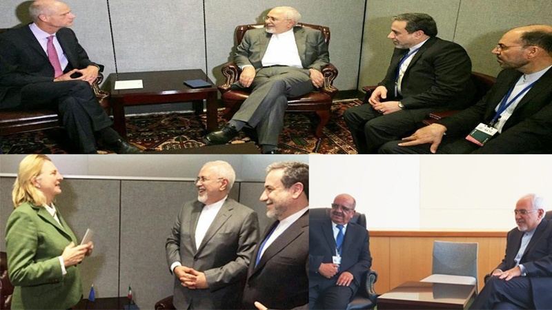 ایرانی وزیر خارجہ کی نیویارک میں بھرپور سفارت کاری