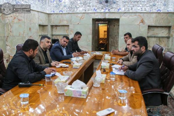 العتبة العلوية تعقد اجتماعاً مشتركاً مع بلدية النجف وبلدية مشهد وشركة الكوثر استعدادا لزيارة الأربعين
