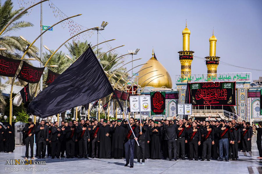 تقرير مصور/ موكبٌ عزائيّ موحّد لخَدَمَة العتبة العبّاسية بمناسبة استشهاد الامام السجاد (ع)