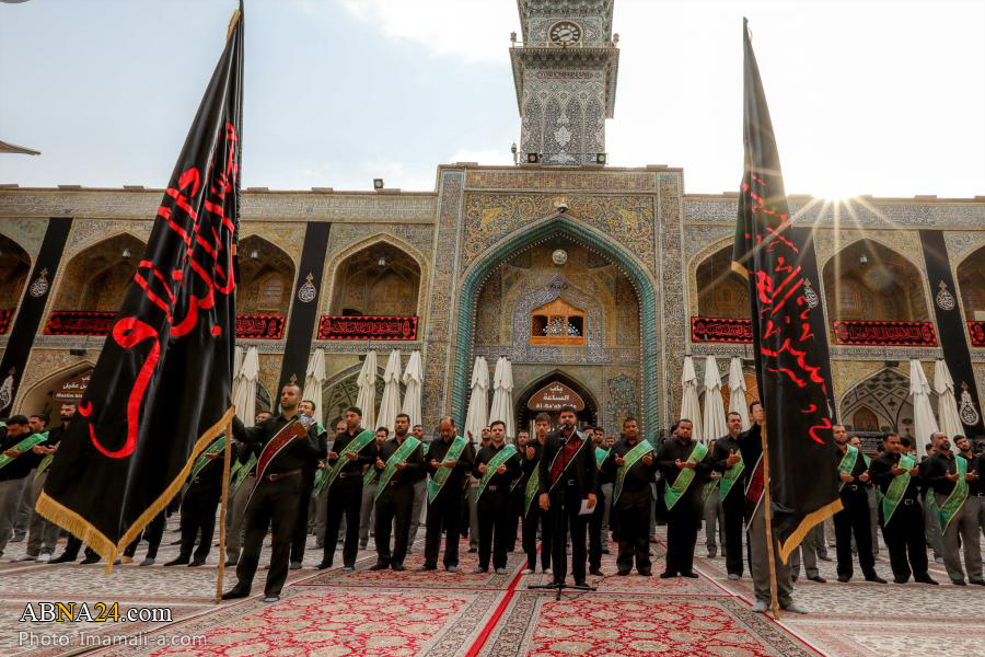 تقرير مصور/ خدام حرم امير المؤمنين (ع) في العزاء بمناسبة استشهاد الامام السجاد(ع)