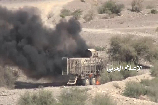 تدمير آلية للمنافقين ومصرع طاقمها بمحافظة الجوف