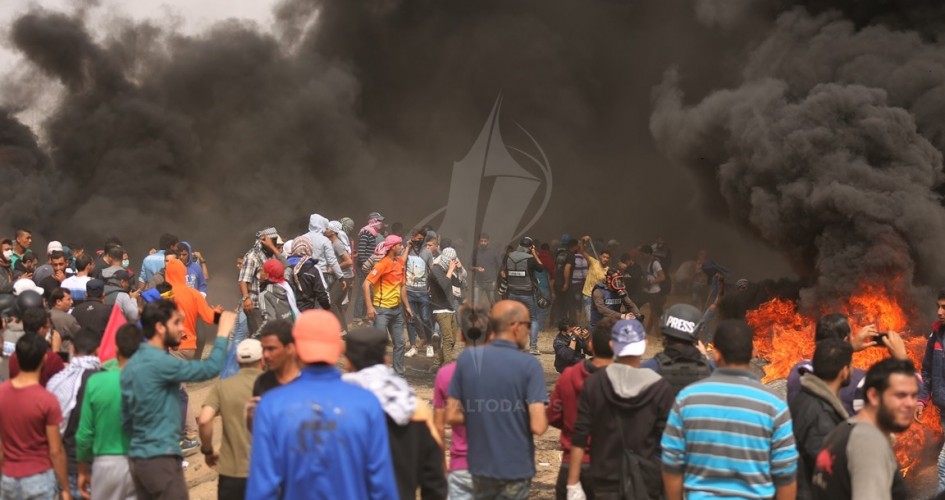 115 إصابة بينهم 2 خطيرة خلال قمع الاحتلال للمتظاهرين السلميين شرق قطاع غزة